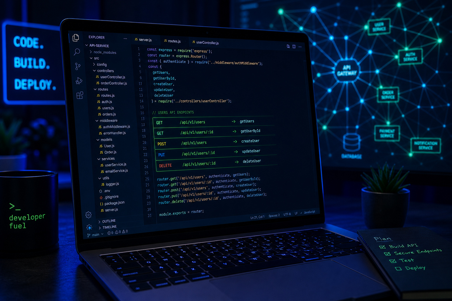 How to Check if an Email is Valid Without Sending: SMTP, DNS & Free Tools 7 Laptop screen showing code with API endpoints for programmatic email verification