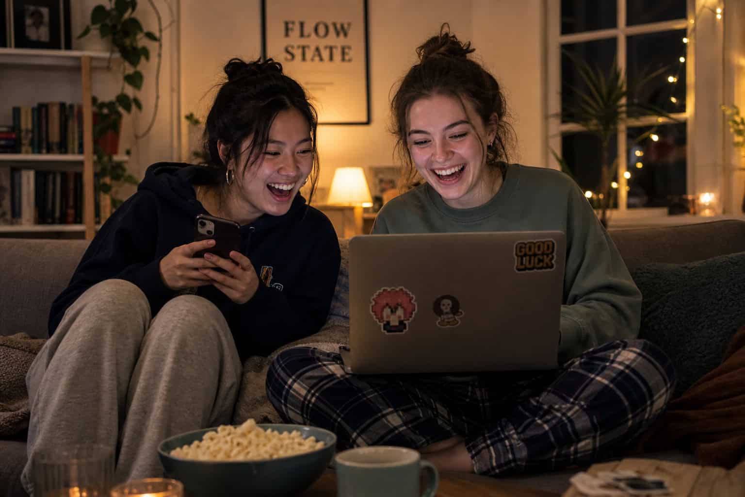Social Games to Play with Friends: Gidd.io vs CrazyGames for Inside Jokes 5 Friends playing CrazyGames on phone and laptop together without any downloads or setup.