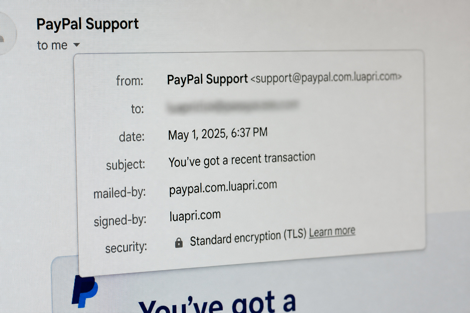 How to Identify a Fake Email Address: 12 Geeky Telltale Signs 2 Hovering over a display name reveals a fake email address in a phishing attempt.