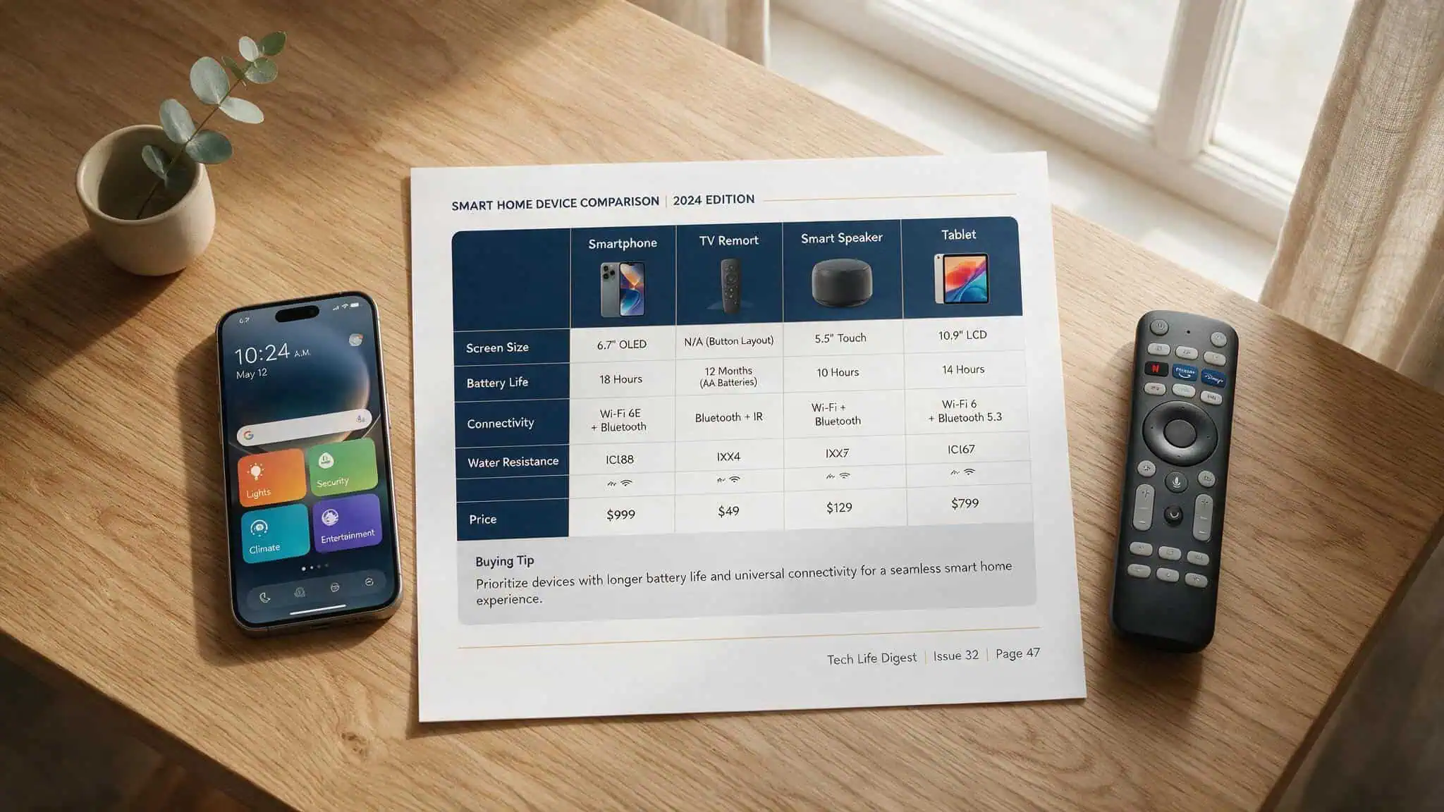 Nuvio vs Stremio 2026: Free Profiles, Full Sync, Painless Migration 2 Comparison table of Nuvio and Stremio features on a desk with a smartphone and remote