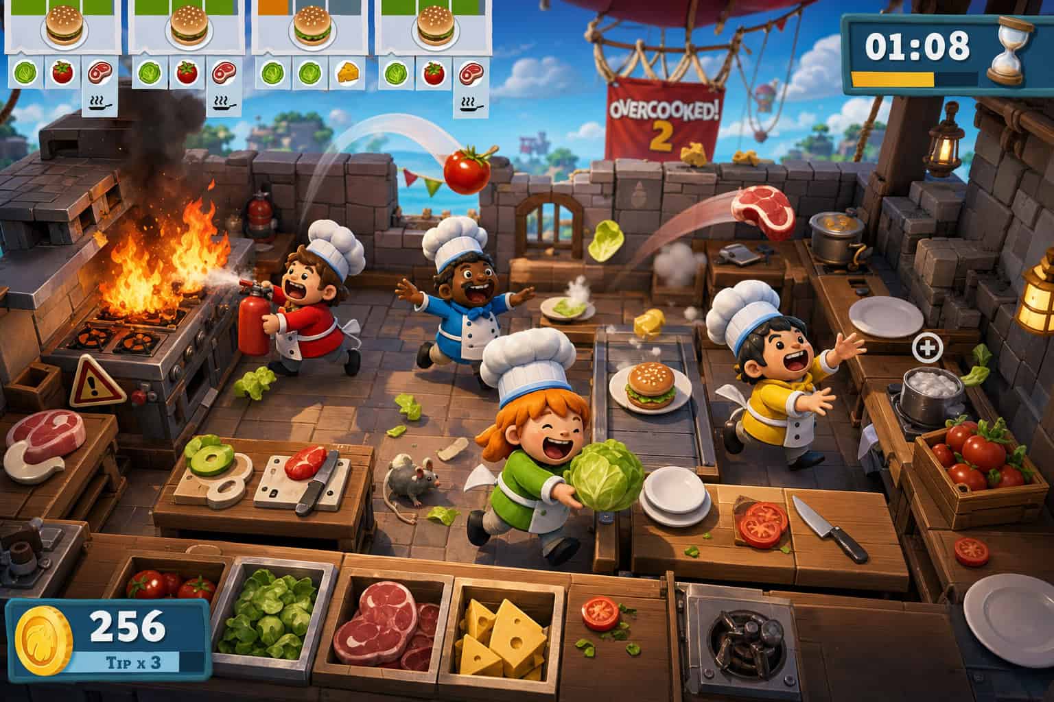 Best Social Games on PC in 2026: Friend Pass Secrets and Budget Finds 5 Overcooked 2 chaotic kitchen gameplay testing friendships through cooperative cooking.