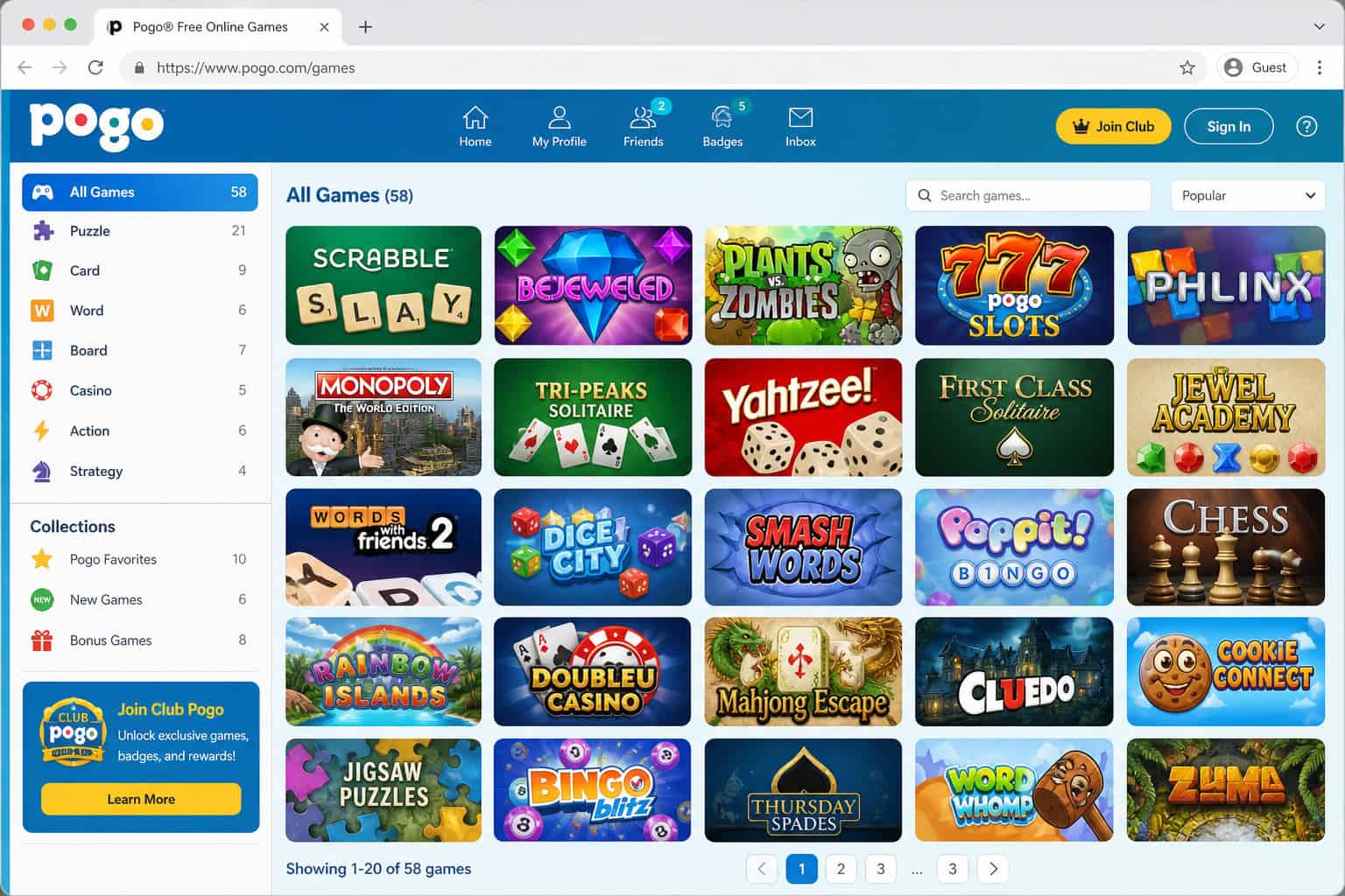 Social Games Free: 5 Platforms That Prove Zero Cost Doesn't Mean Low Quality 7 Screenshot of GeekExtreme online gaming platform showcasing various game icons and categories for online casino and puzzle games.