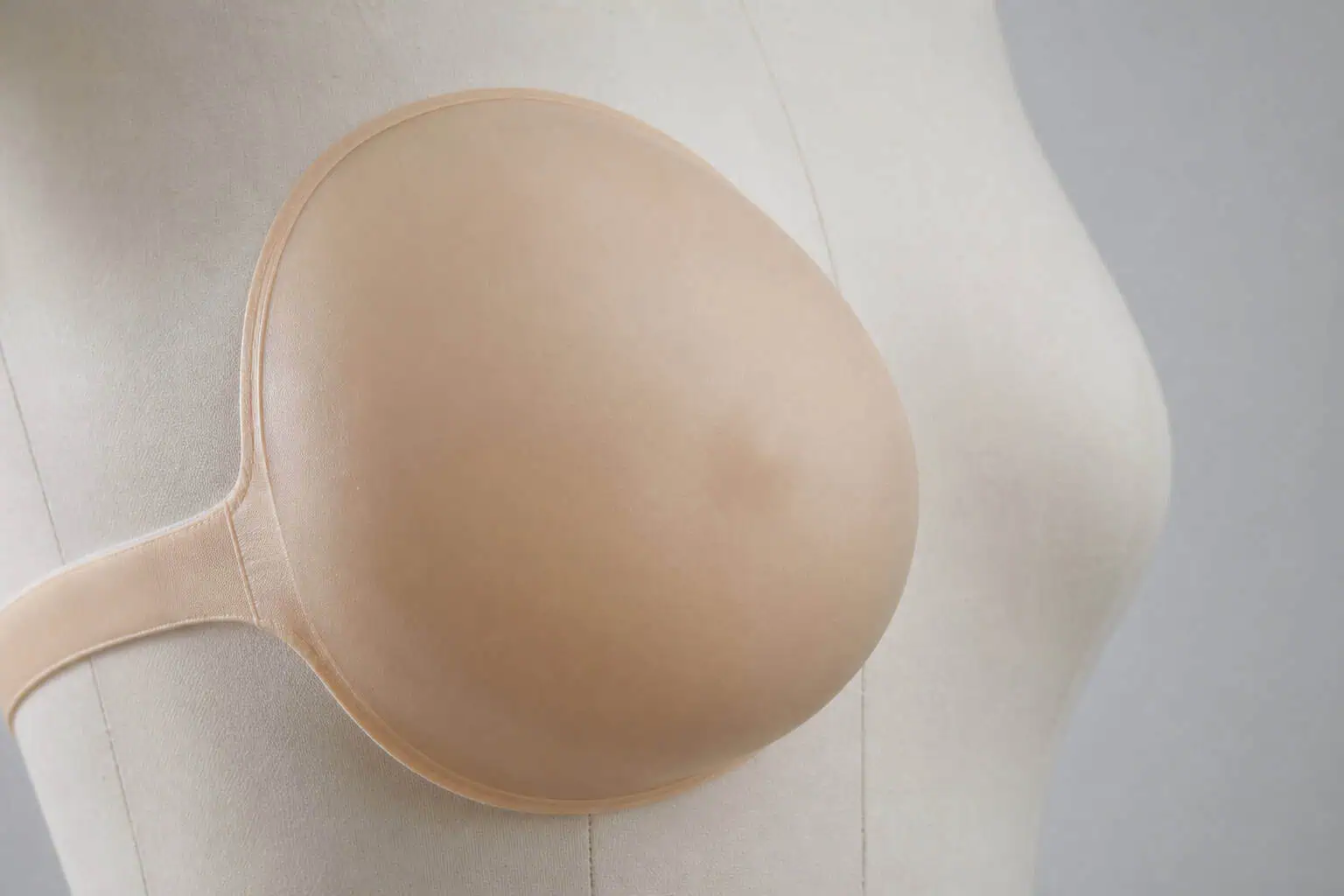Silicone prosthetic bra insert used to increase Angelina Jolie's bust from 36C to 36D for Tomb Raider.