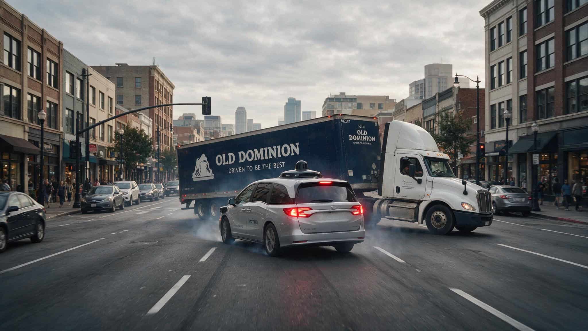 5 Hidden Dangers of Self-Driving Cars: A Box, a Cone, and a Whistleblower 3 Waymo autonomous vehicle braking suddenly as a tractor-trailer narrowly avoids rear-ending it