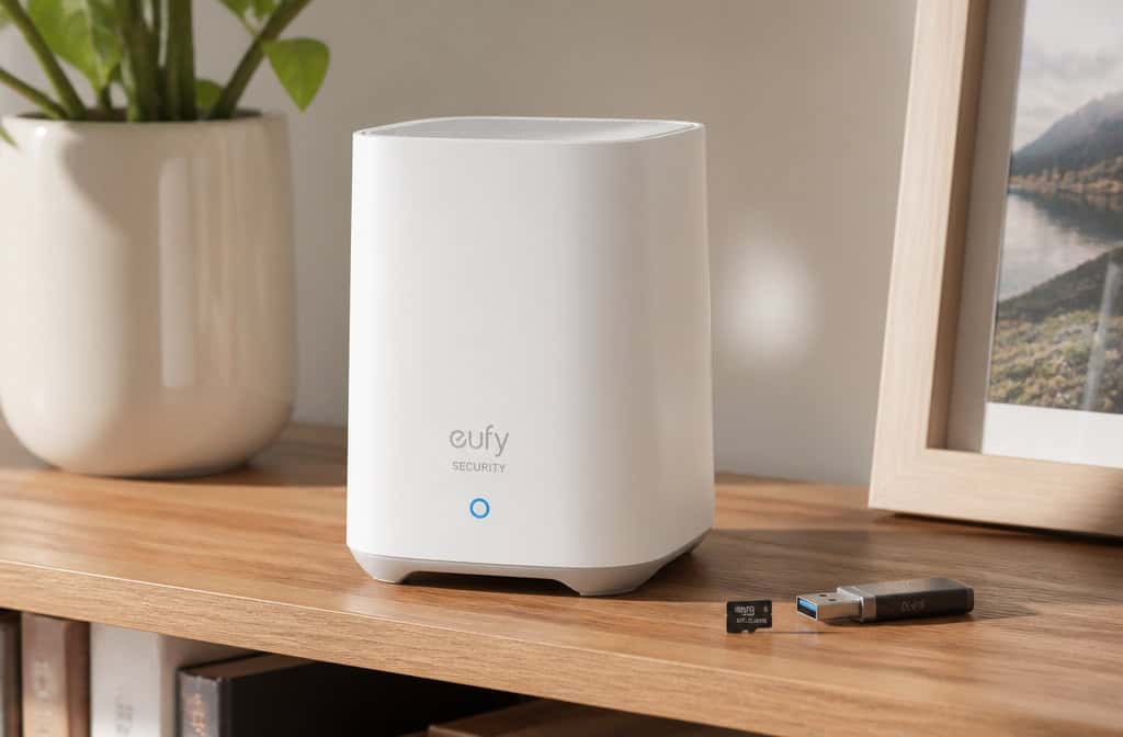 Best DIY Home Security Systems No Monthly Fee: Eufy Wins, But Abode's Free Tier Surprises 3 Eufy HomeBase hub with local storage options for no-monthly-fee video recording