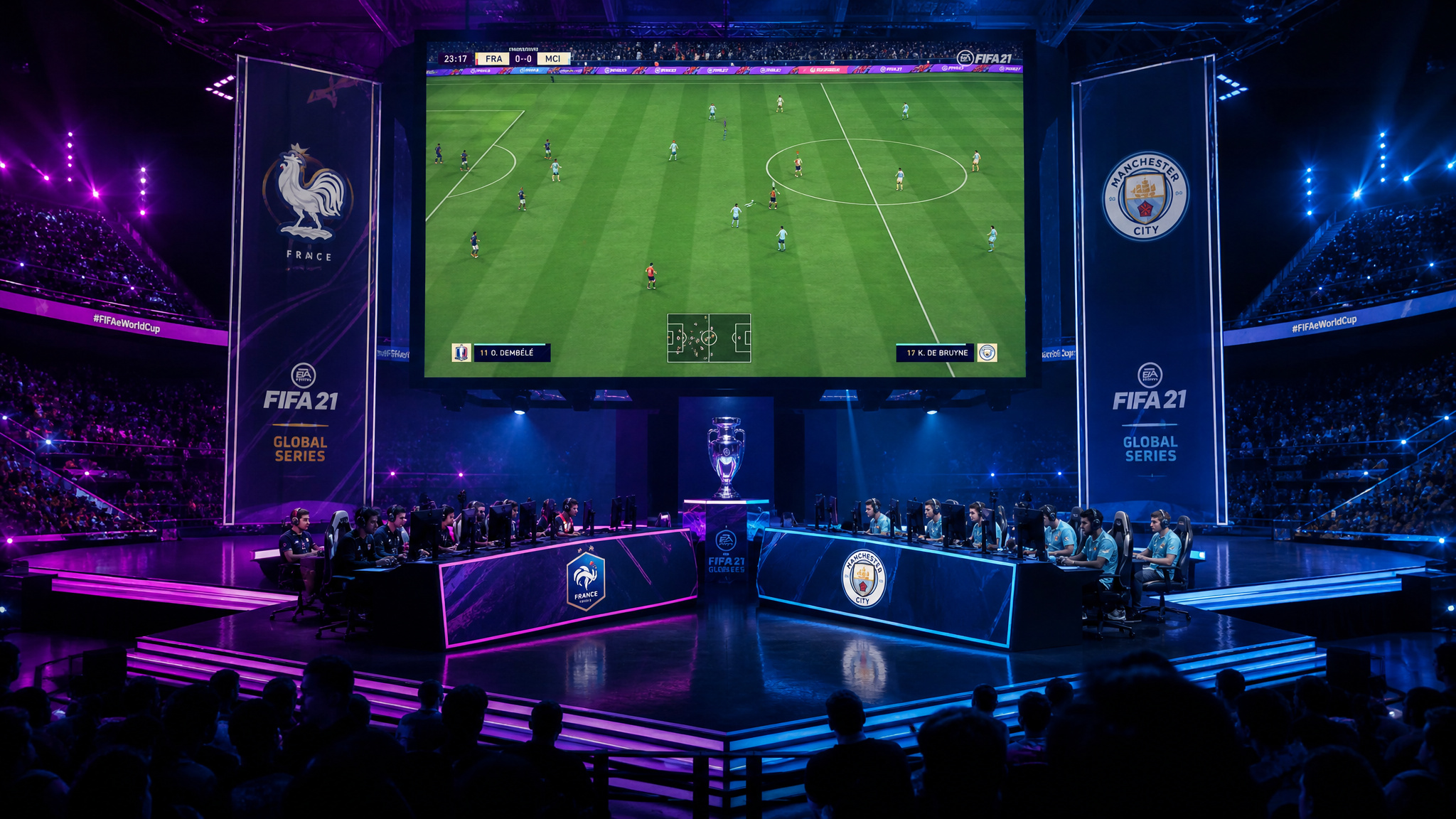 Best European Football Video Games: From 1973 Arcade to Modern Sims 4 Modern esports arena with football video game on screen, representing the competitive future of the genre.