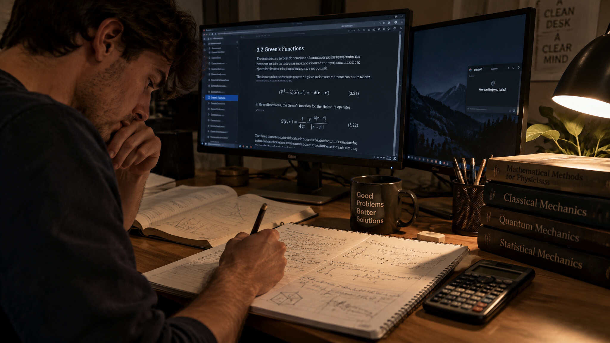 Are We Outsourcing Our Thinking to AI? What the Research Actually Shows 4 Person working through a problem on paper before consulting AI, demonstrating the attempt-first protocol