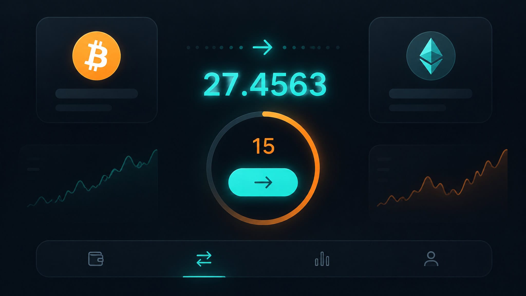 Bybit Convert one-click ETH to BTC quote with 15-second rate lock before confirming