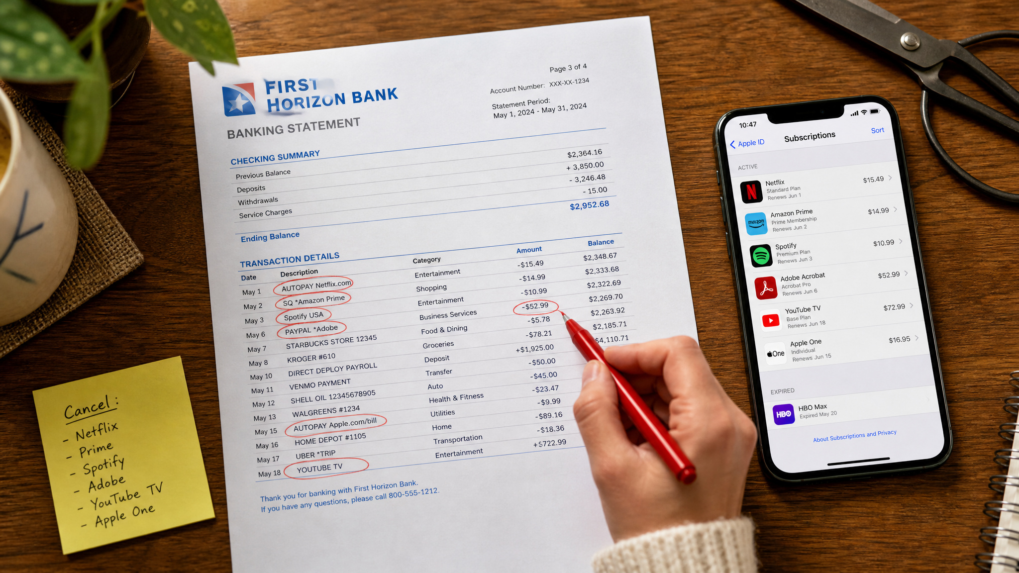 How to Budget for Expensive Tech: The 5-Gate System 2 Reviewing bank statement line items to cancel unused subscriptions and fund a tech savings goal
