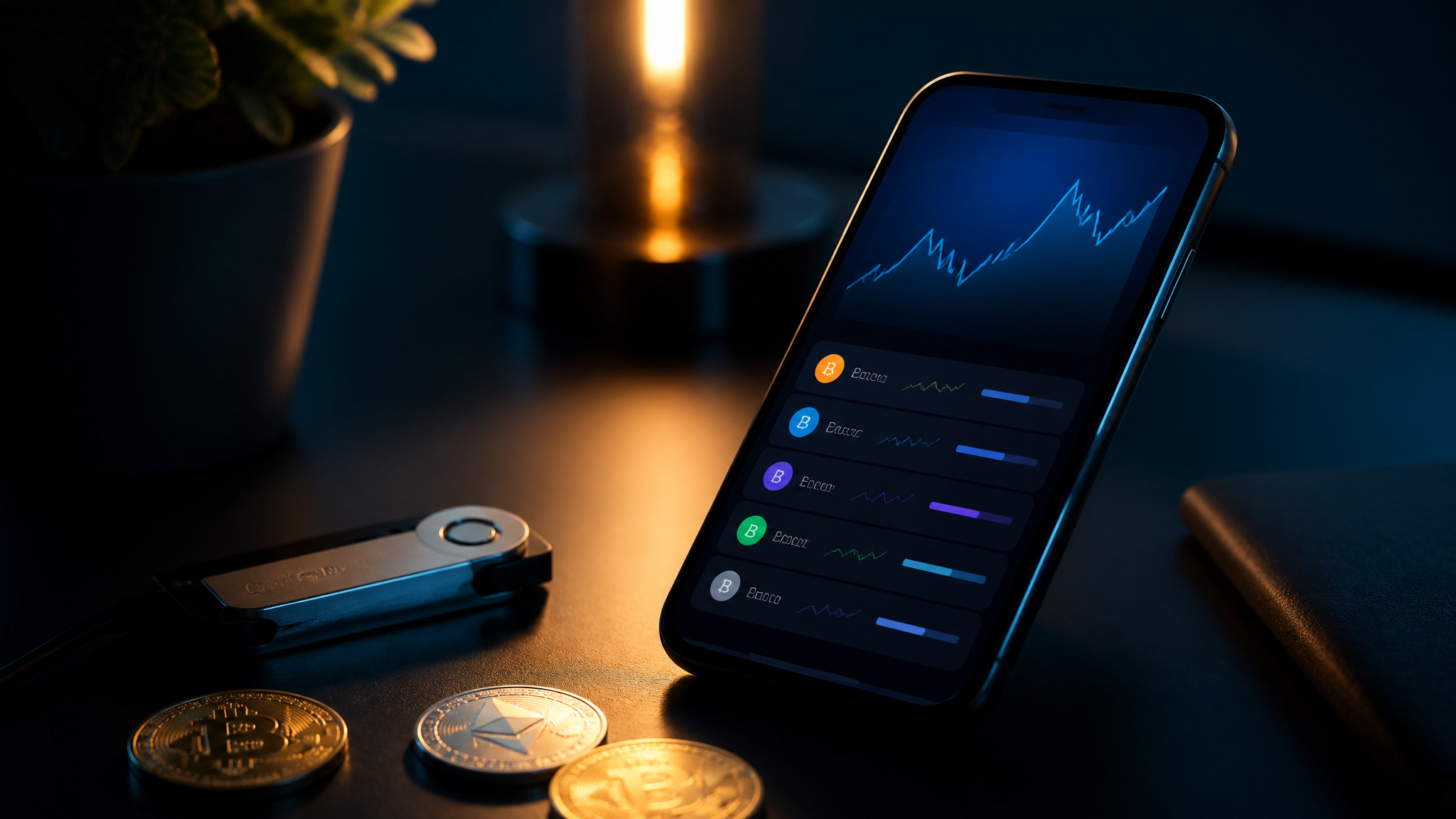 A polished crypto investment app where production quality hides a missing backend