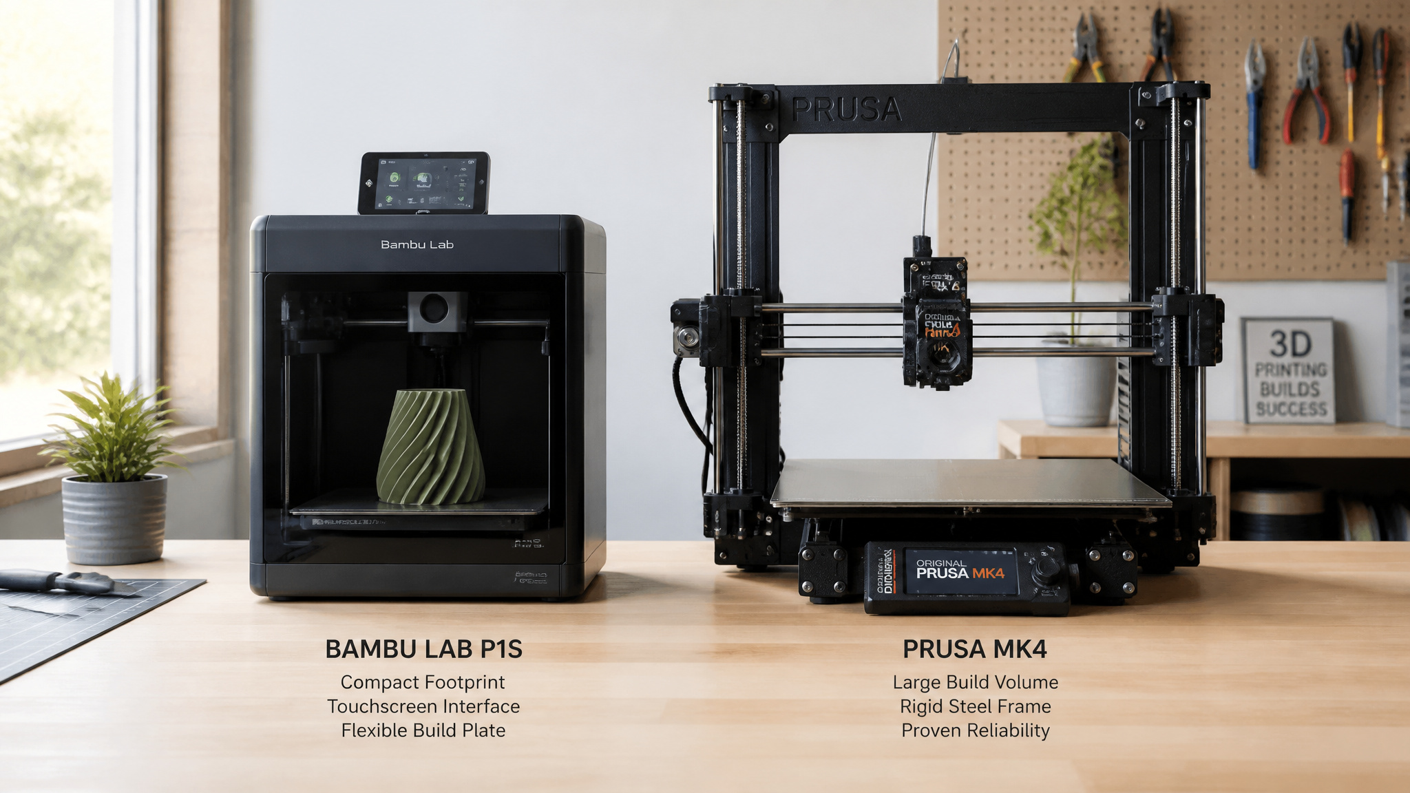 How to Start 3D Printing at Home: Ender 3 vs. Bambu A1 Mini, Real Costs, and What to Print First 2 Creality Ender 3 and Bambu Lab A1 Mini printers compared for beginner 3D printing buyers