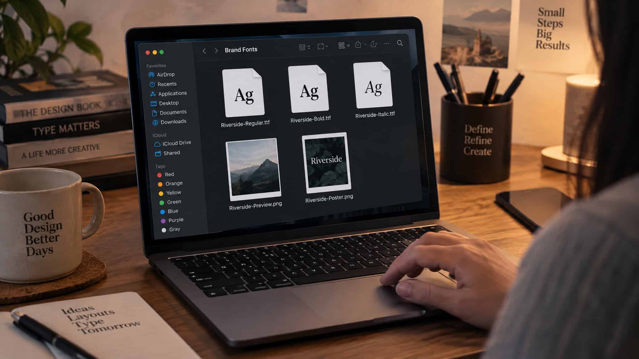 Comparing downloadable TTF font files against PNG lettering images from AI font generators