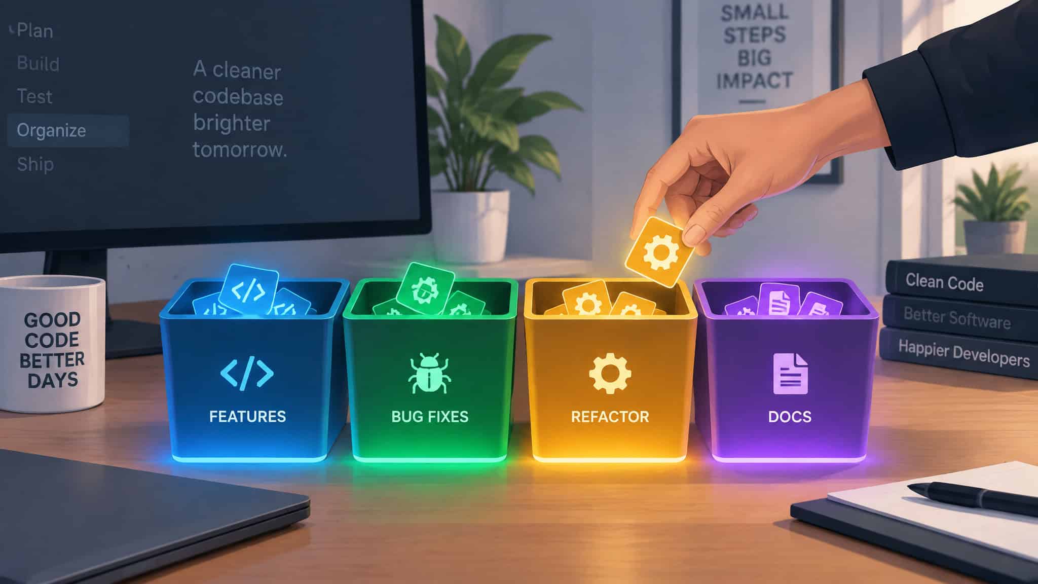 Four tax treatment buckets for software costs including tools, client work, own product, and startup builds