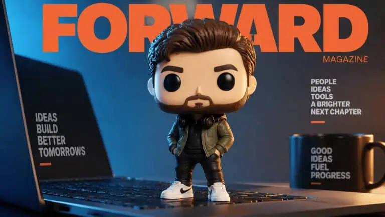 Featured Funko Pop figure on the cover of GeekExtreme magazine, highlighting technology and innovation themes.