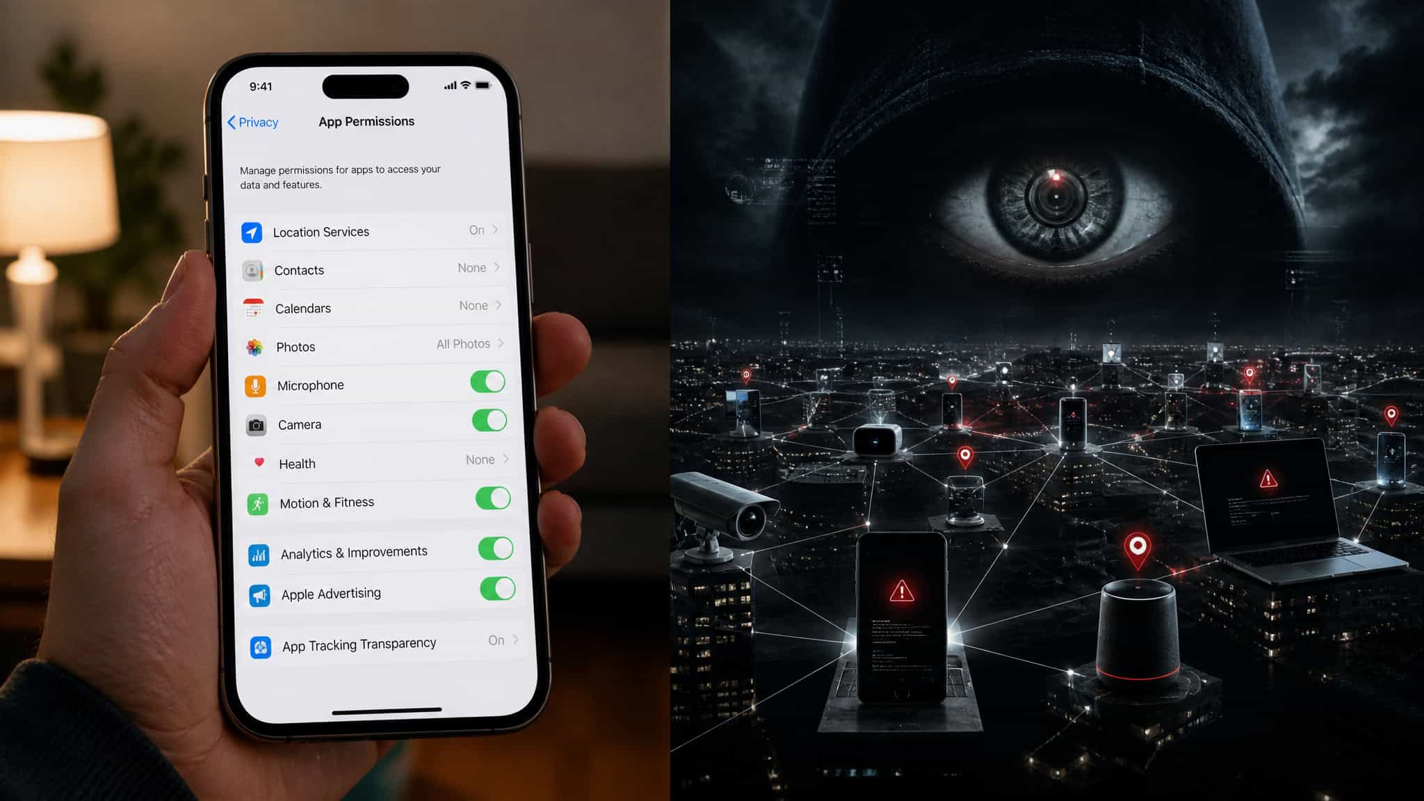 Does Your Phone Listen for Ads? The Evidence Says No 4 Comparison of benign phone permissions and covert spyware tracking across devices