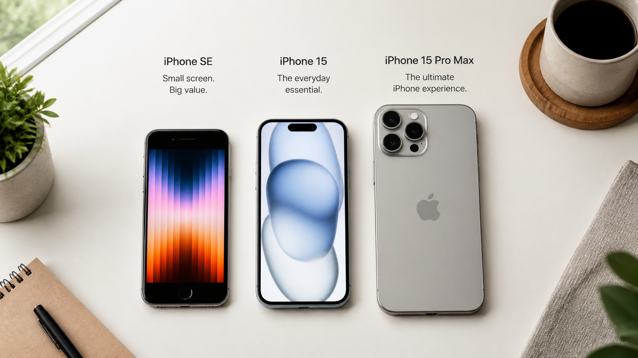 How to Get a Cheap iPhone: 5 Methods Compared, From Sub-$100 Refurbs to 'Free' Carrier Phones 2 iPhone tier lineup showing Pro, standard, and SE models before choosing a deal