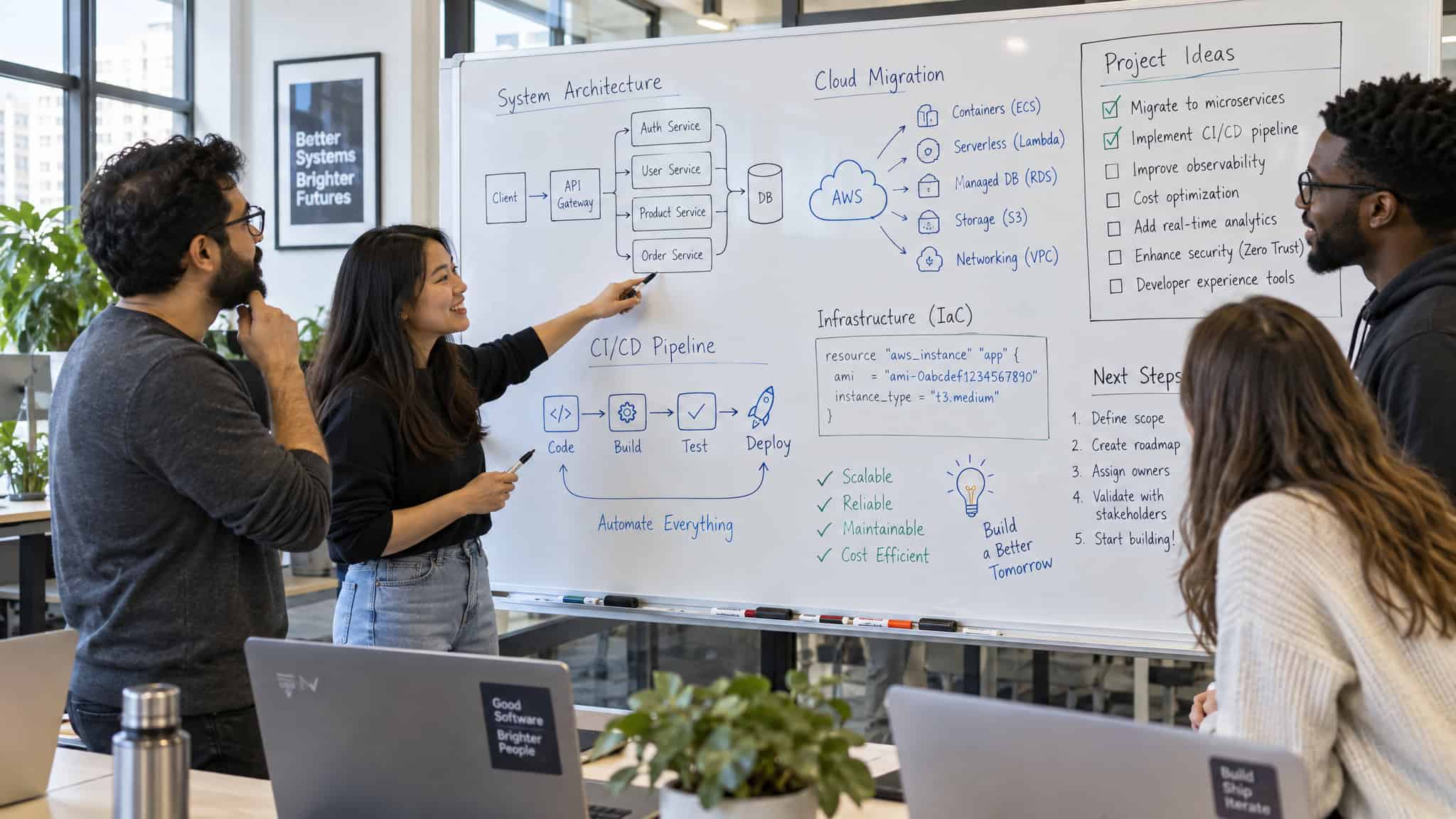 Is Software Development Tax Deductible? OBBBA Restored Expensing — What Changed in 2025 3 Engineering team mapping qualifying software work across product, DevOps, and security projects