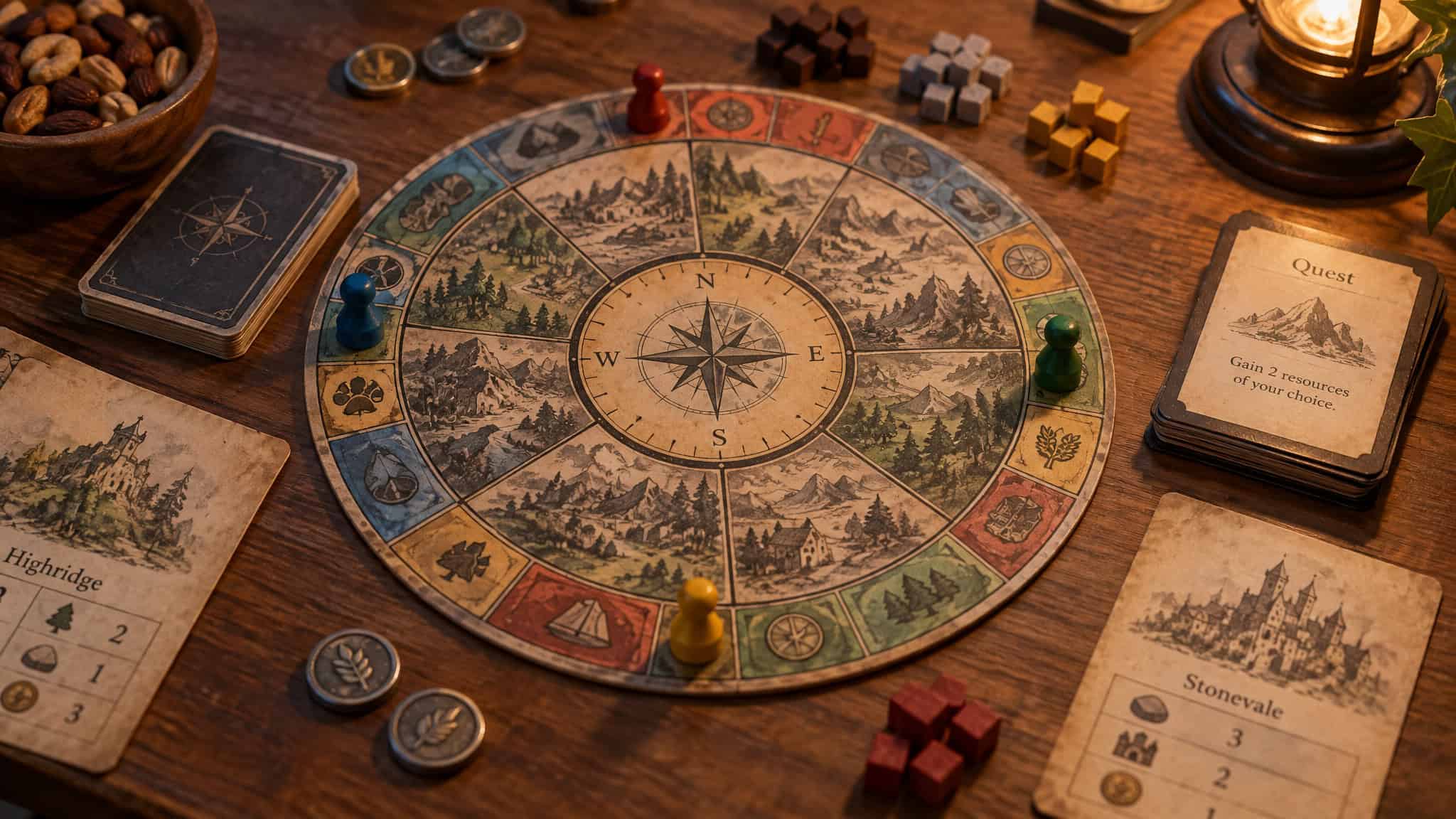 Game Mechanics Reddit: The Debates r/gamedev Keeps Having, From RNG to Blue Shells 4 Circular rondel wheel board with player tokens showing how the mechanic structures turn rhythm in games like Antike