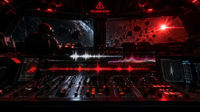 Seedaudio 1.5 layered AI audio generation for cinematic sci-fi scenes in Dreamina