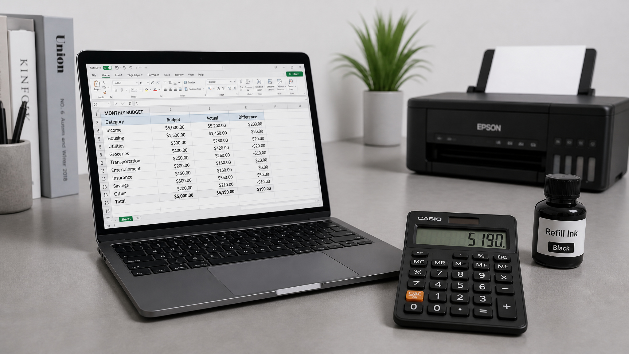 How to Budget for Expensive Tech: The 5-Gate System 3 Worksheet calculating total cost of ownership including recurring ink and accessory costs beyond sticker price