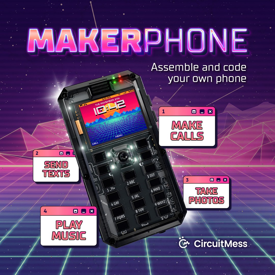 MAKERphone 2.0: Every Pledge Tier From $109 to $7,777, Decoded 2 MakerPhone 2.0 DIY smartphone kit with customizable features and coding options for tech enthusiasts and makers.