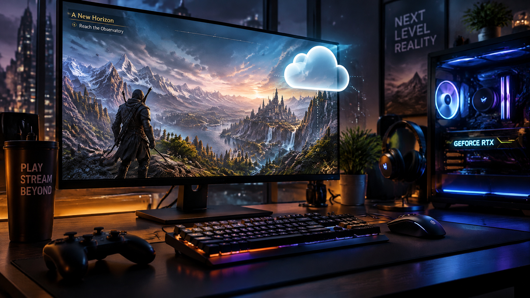 GeForce NOW streams owned PC games using the BYOL model.
