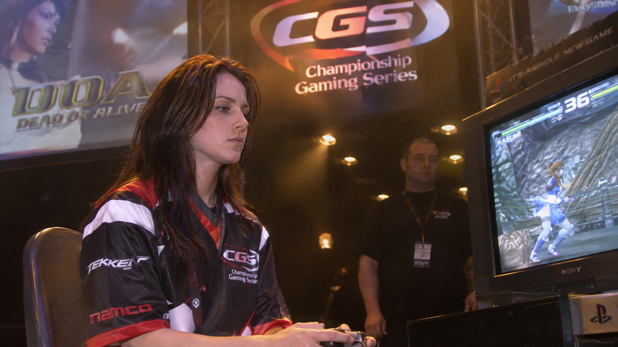 Best Female Esports Players of All Time: Ranked by Earnings, Titles, and Era 2 Katherine Mystik Gunn former Guinness record holder playing Dead or Alive in the Championship Gaming Series era