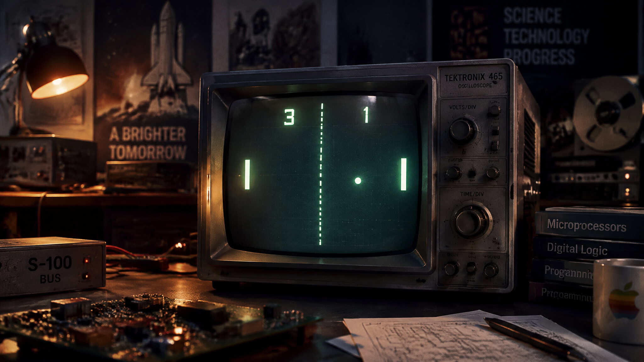 What Do Sports and Video Games Have in Common? The Answer Starts in 1958 2 Tennis for Two on an oscilloscope, the 1958 sports game that founded video gaming